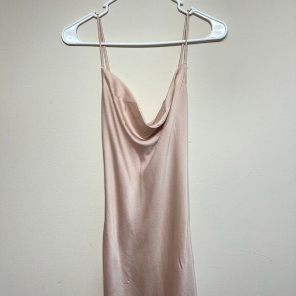 Park & Fifth Rose Satin Belmont Draped Dress Medium Women - Picture 3 of 9